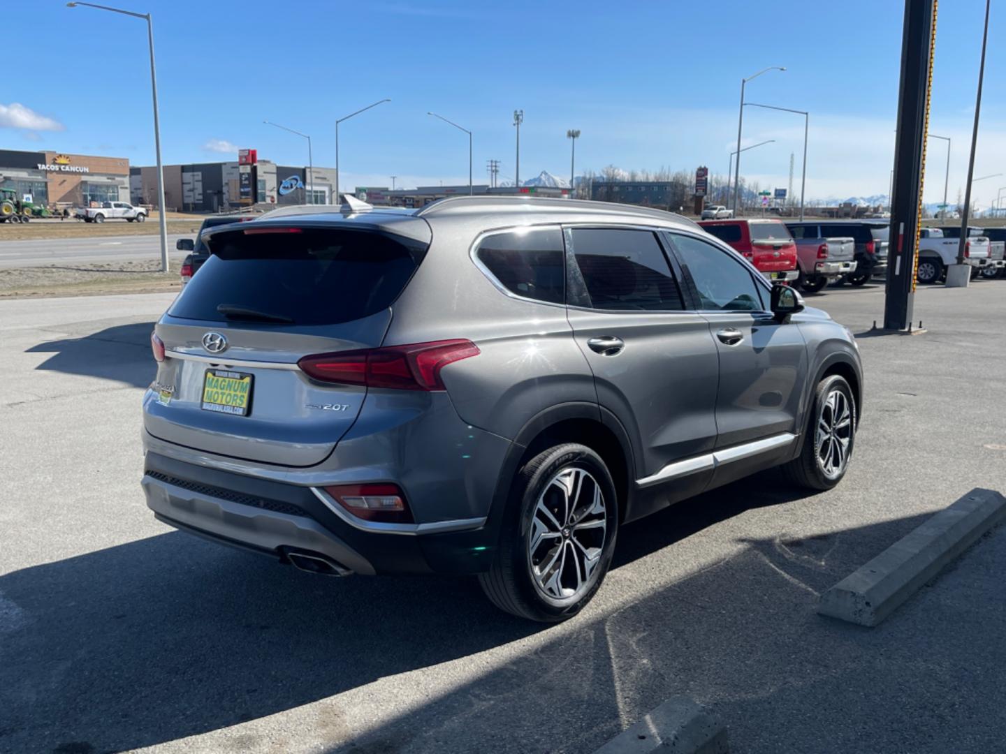 2019 GRAY HYUNDAI SANTA FE LIMITED 2.0T (5NMS5CAA6KH) with an 2.0L engine, Automatic transmission, located at 1960 Industrial Drive, Wasilla, 99654, (907) 274-2277, 61.573475, -149.400146 - Photo#3